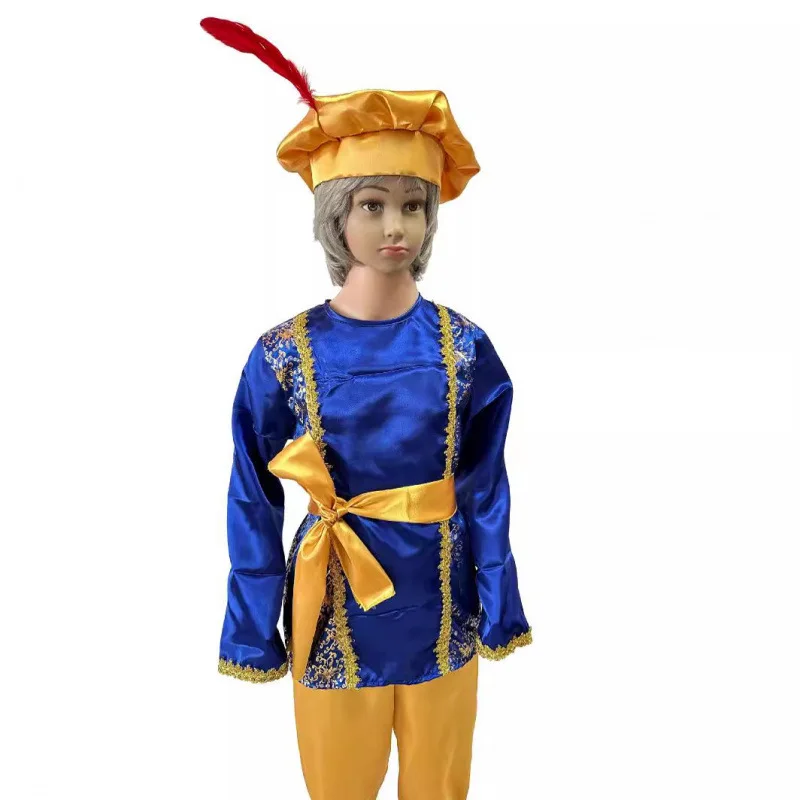Aladdin Prince Costume Performance Clothes loween Cosplay Arab Masking Ball Children's Performance Suit Polyester Fiber