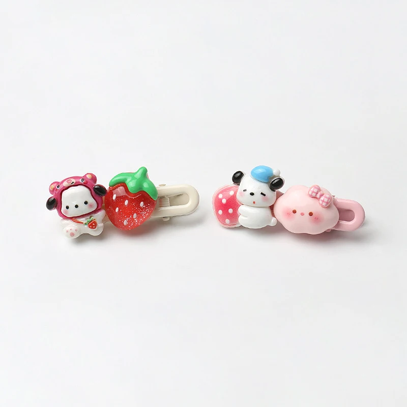 Cute Cartoon Pochacco Hair Clip para Mulheres e Meninas, Franja Versátil Doce, Side Clip, Acessórios Engraçados para Cabelo, Presentes de Moda