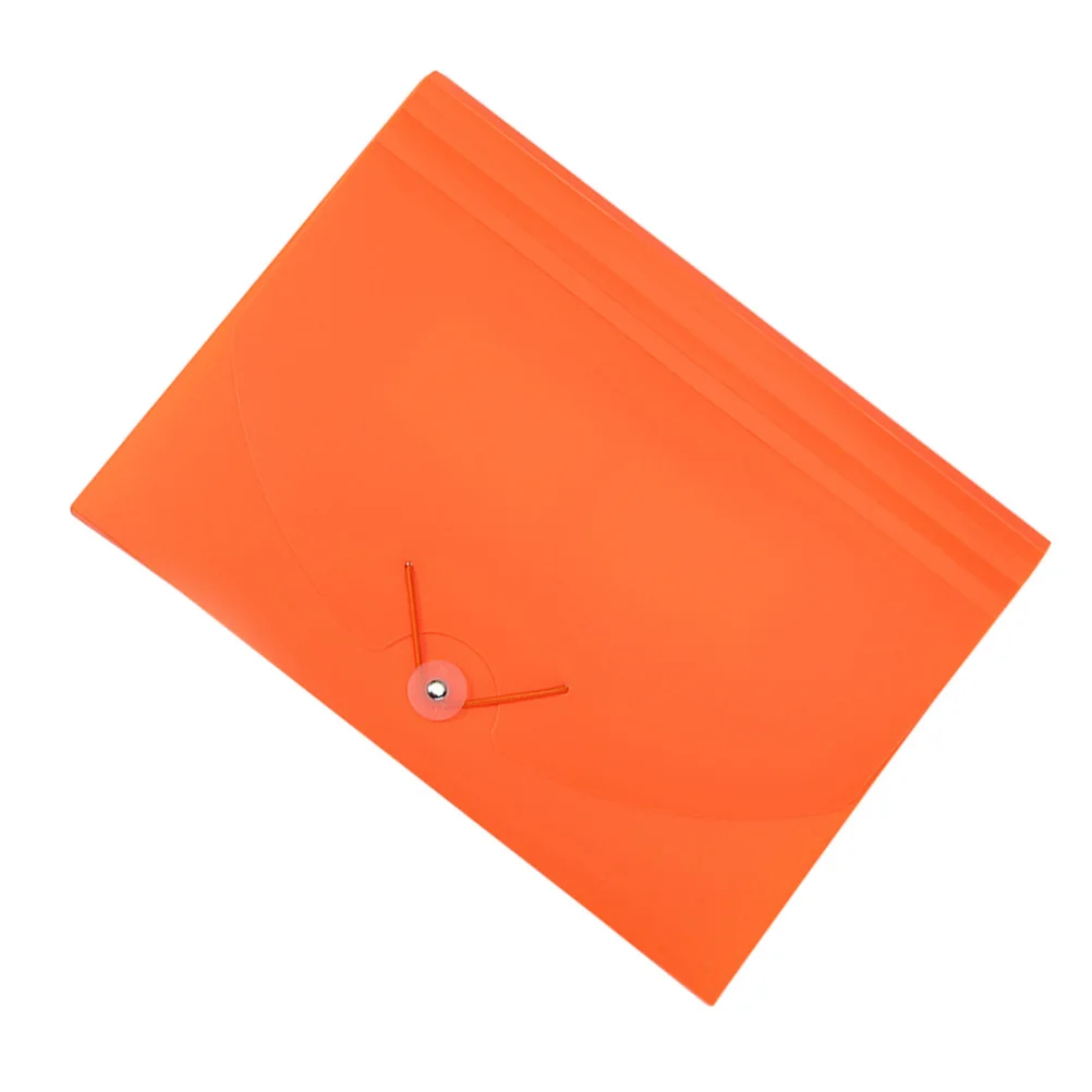 1Pcs Orange File Folder A4 Size Document Organizer Portable Office File Storage Bag for Neat Paper Management Efficient Use