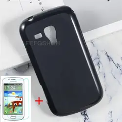 Anti-knock Soft TPU Phone Case For Samsung Galaxy S Duos S7562 GT-S7562 S7560 S7580 S7582 Silicone Cover Bumper Tempered Glass