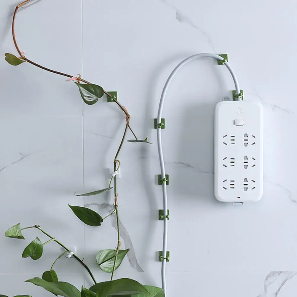 80 Ganchos Autoadhesivos para Fijar Plantas, Clips Adhesivos para Pared, para Plantas Trepadoras, Herramienta de Gestión de Cables para Montaje en Pared de Jardín Interior