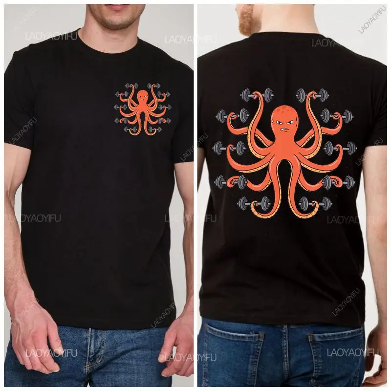 هذا هو ساعة سعيدة بلدي تي شيرت مطبوع رفع الأثقال موضة عادية كم قصير فضفاض ملابس Harajuku Y2K 100% ملابس قطنية #3