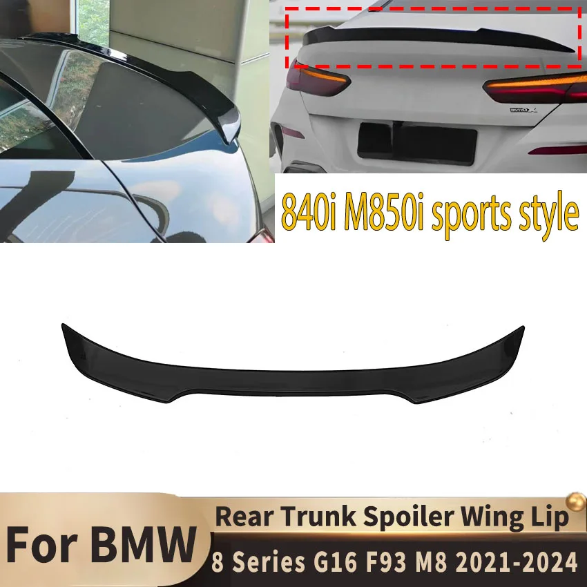 

Car Rear Trunk Spoiler Wing Lip for BMW 8 Series G16 840i M850i F93 M8 2021-2024 4 Door Sports Style Splitter Tail Fin Body Kit