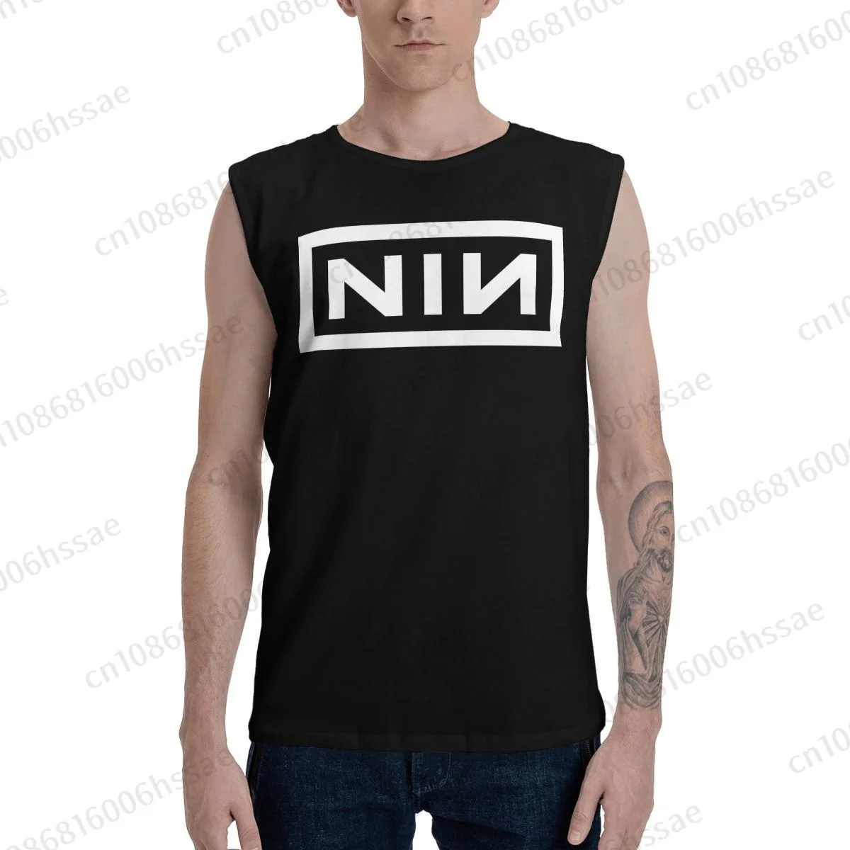 Nine Inch Nails Summer Sports Tank Tops Men's Breathable Sleeveless T-shirt Vests Run Clothing