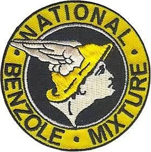 National Benzole Mixture  iron on/sew on cloth patch  70mm round  (os)