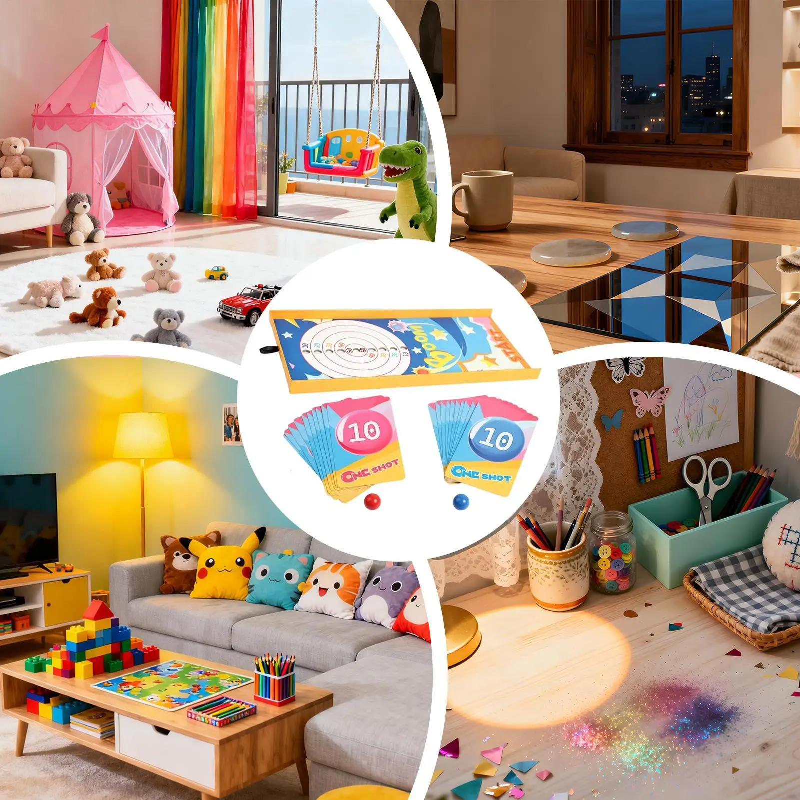 

Tabletop Pinball Interactive Educational Toys Hand-Eye Coordination Board Game For Kids Family Kindergarten Preschool Classroom