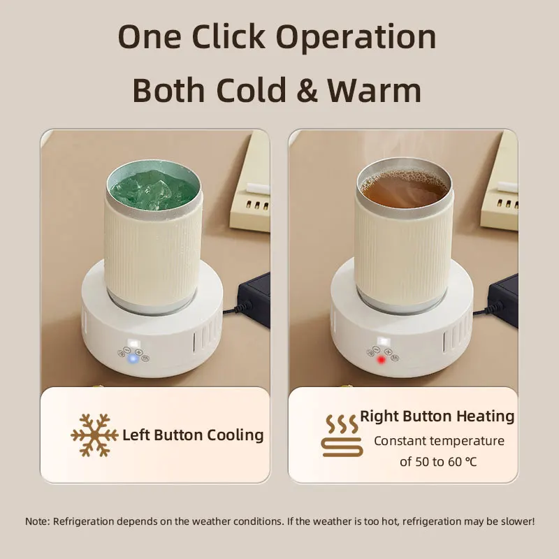 Mini Quick Cooling & Heating Cup,Beer Beverage Rapid Refrigeration,Ice Maker Machine,Cold Drink, Home Dormitory Food Grade 500ml