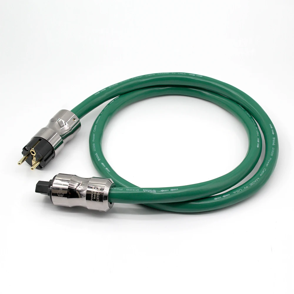 Alta qualidade 2328 cobre prata misturado cabo de alimentação hifi eua/ue cabos de alimentação ac cabo de alimentação para sistema de áudio hifi cd amp