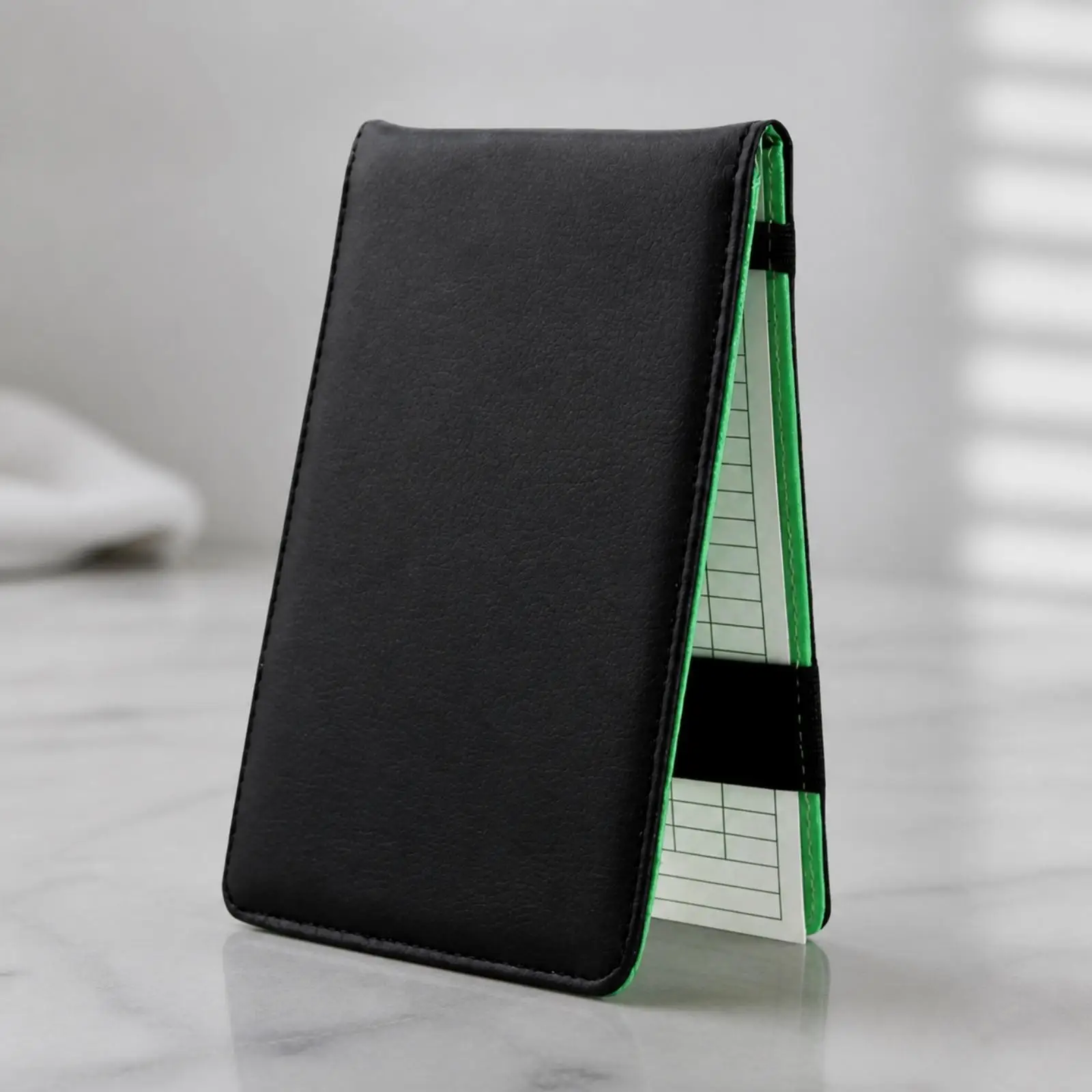 Golf Scorecard Holder for Golfers PU Leather Cover with Elastic Band for Back Pocket Golf Bag Accessories Score Card Book - view 6