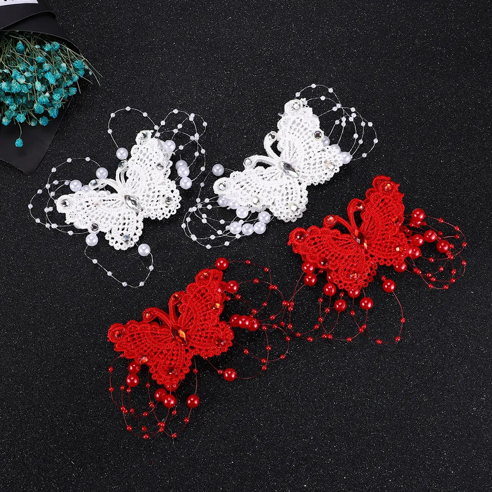 

1 пара элегантных цветочных заколок для волос, свадебный головной убор для невесты, украшение для вечеринки, выпускного бала, декоративный дизайн, модный аксессуар для волос