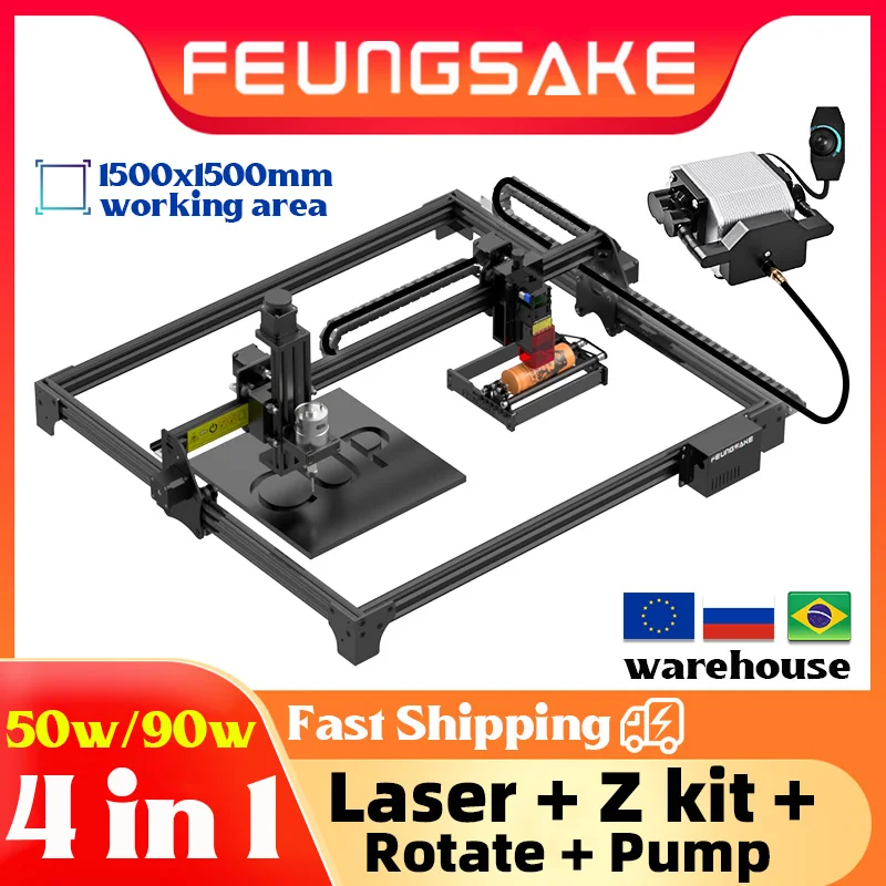 

Cnc Laser Engraver On Wood Engraving Machine Router Cnc Laser Engraving Cutting Machine Air Assist 1500*1500mm