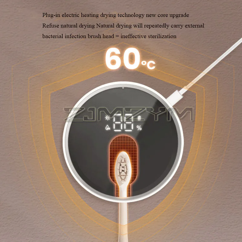 Montado na parede suporte de escova de dentes portátil esterilizador elétrico única pessoa limpador para banheiro seco para viagens em casa