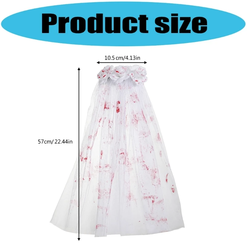 أنماط الفيكتوري الدموي روز شبكة وشاح الرأس هالوين القوطية تحت عنوان الحجاب الطرف للنساء وعشاق الأزياء