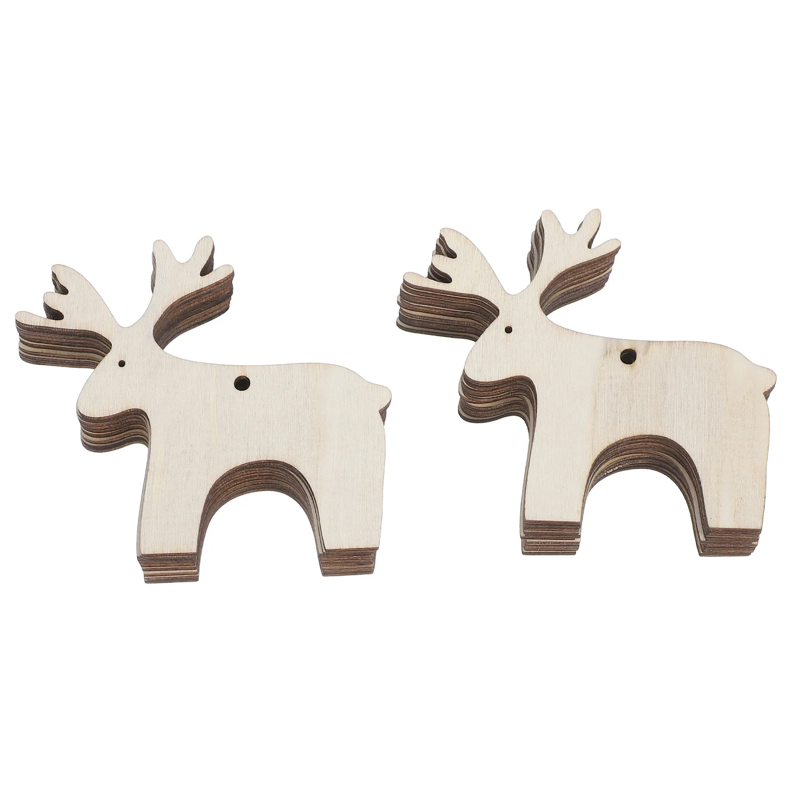 

20Pcs Versatile Use Wooden Reindeer Ornaments Ideal for Christmas Tree Door Window Hangings Festive Setting Elk Ornaments
