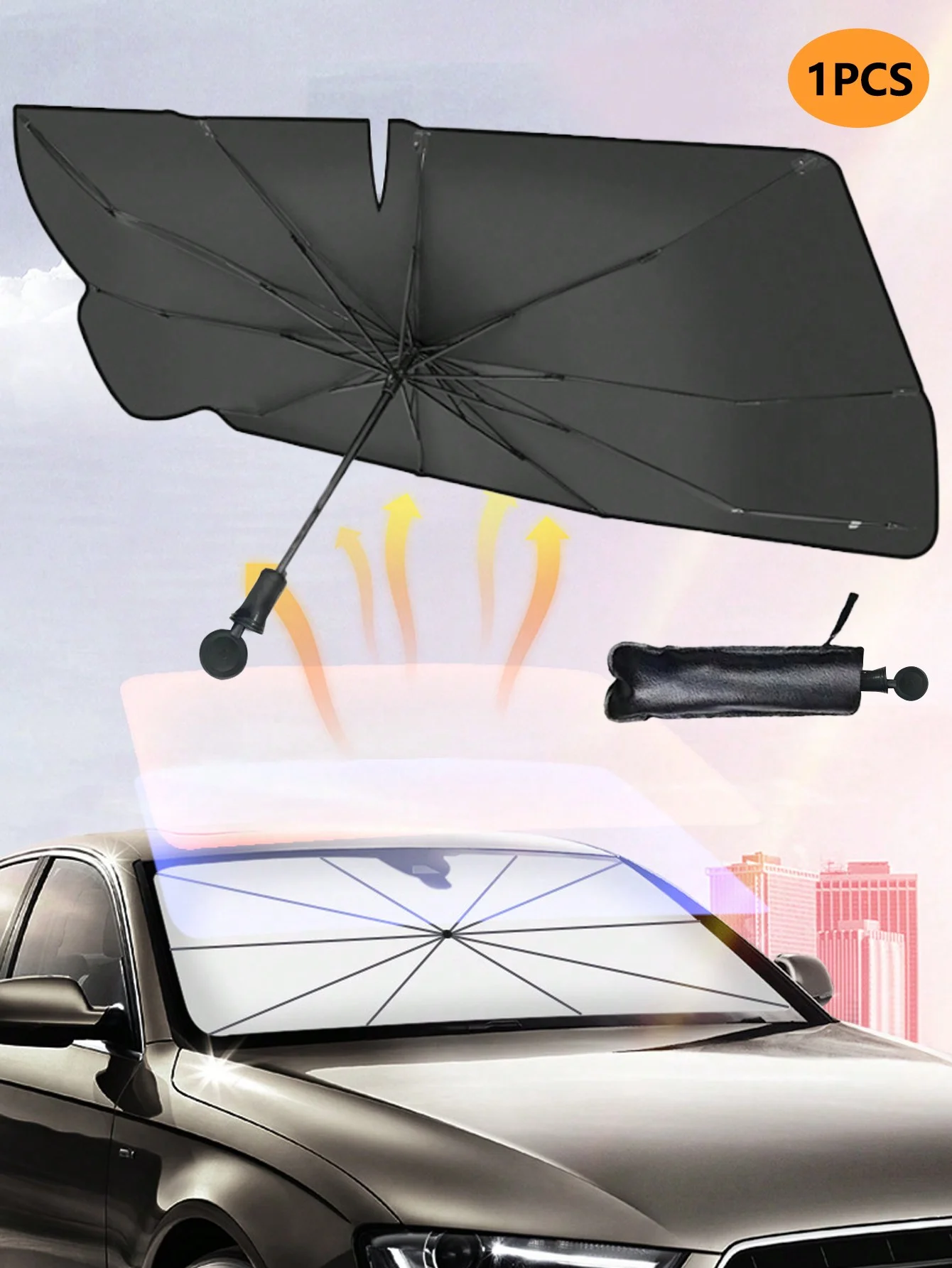 

1Pcs Windshield Sun Shade Umbrella for Car,Foldable Car Sun Shade,Keep Vehicle Cool for Auto Sedan SUV Windshield,Block UV Rays