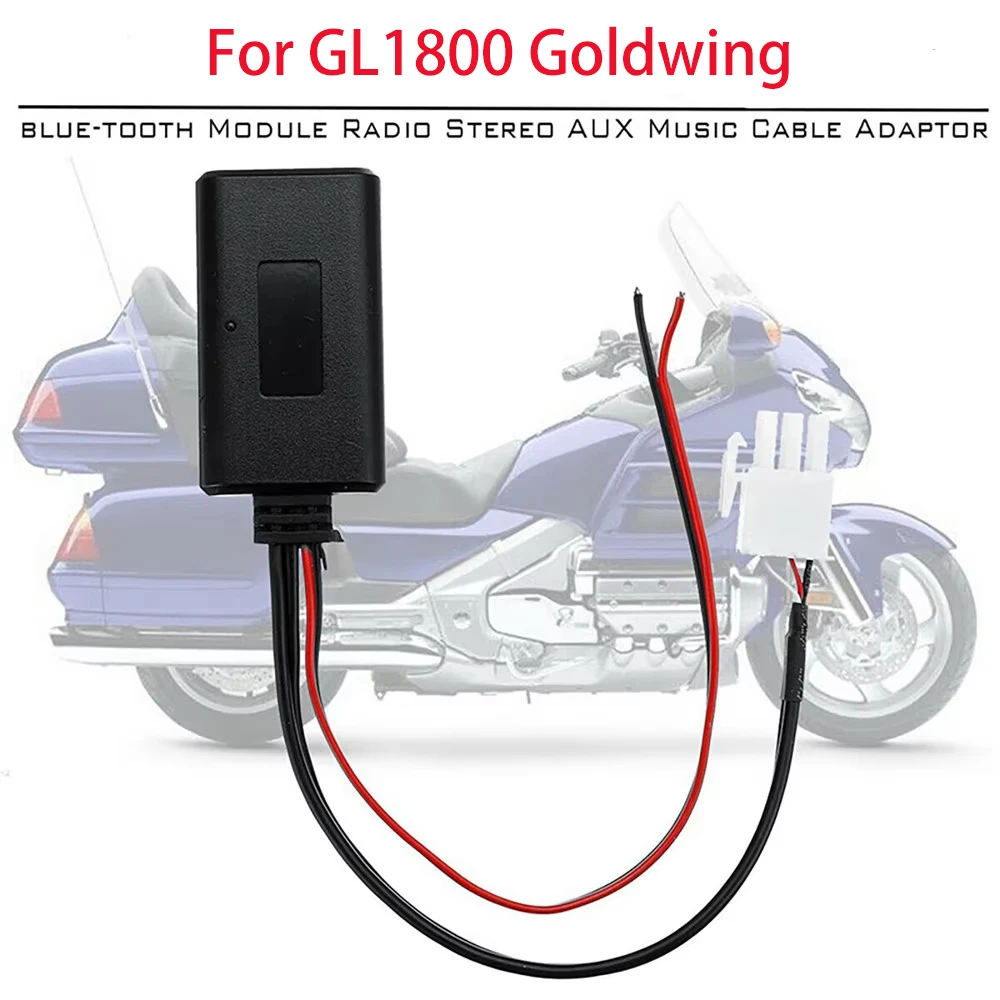 

3pin Motorcycle Bluetooth-Compatible Module Transmitter Stereo Cable Aux Music Cable Adapter For Gl1800 Goldwing Auto Accessory