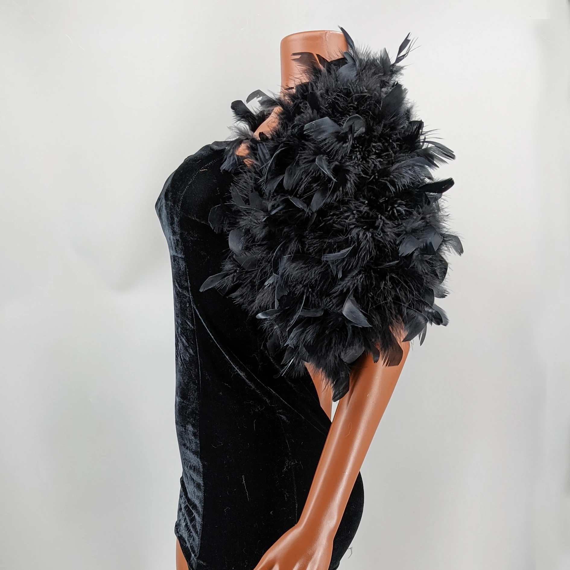 شال ريش أسود فاخر للنساء، غطاء - مراجعة Stole Wedding Shawl وسعره