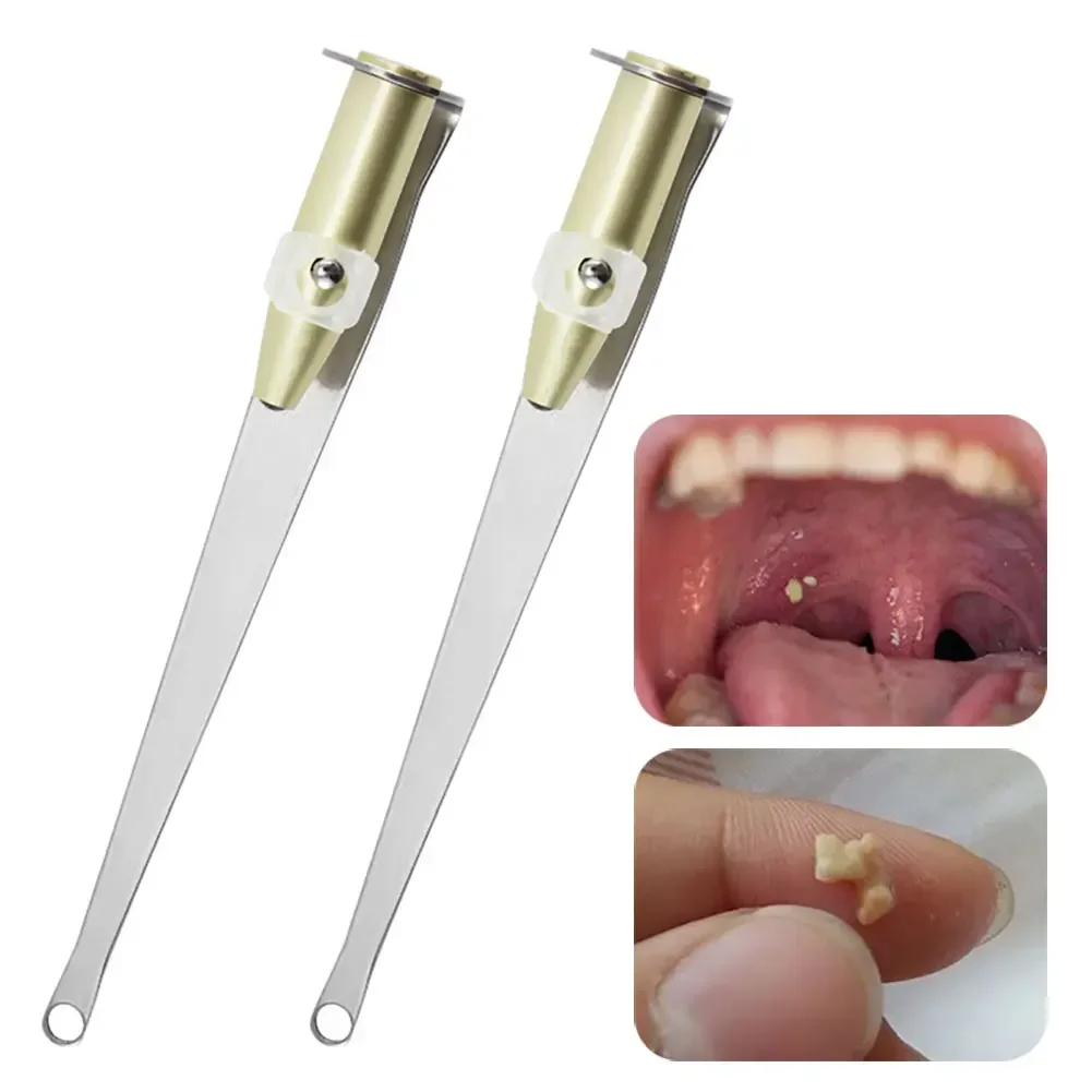 New LED Light Stainless Steel Tonsil Stone Remover Tool Mouth Cleaning Care 1Pcs Oral Clean Tool Freshens Breath For Adults