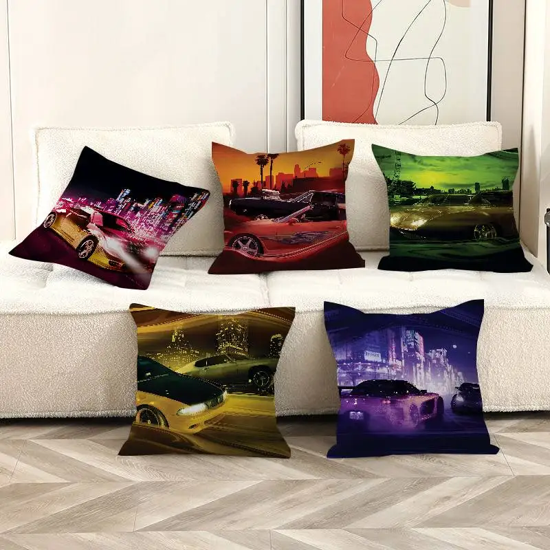 Hot Fast And F-Furious MOVIE Cushion Cover Polyester Sofa Cushions Decorative Throw Pillows Home Decoration Pillowcover