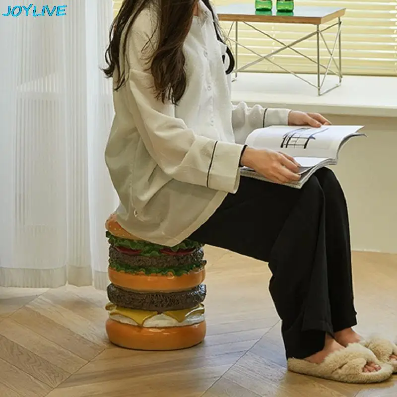 JOYLIVE Hamburg Seat Resin Hamburger Corn Chair Shoe Changing Stool Living Room Decoration New Arrival 2023 Dropshipping Interes