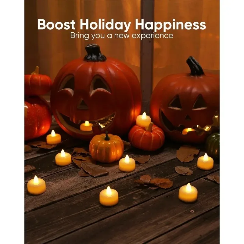 6/12/24Pc Flameless LED Candle Lights Creative Wishing Led Tea Lamp bathroom Halloween Wedding Christmas Decoration Candle Light
