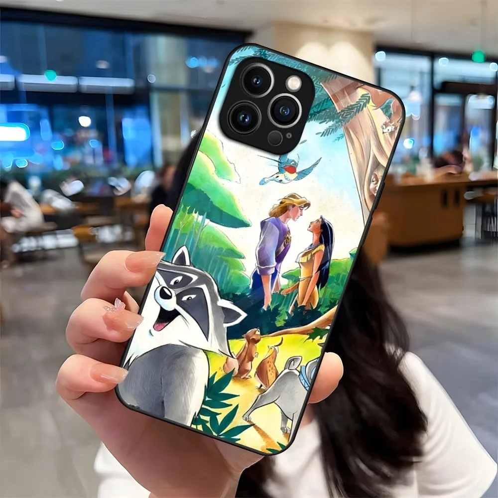 Princess Pocahontas Phone Case For iPhone 13 15 14 12 11 Pro XS Max Plus Mini X XR 8 7 6s SE2020 Tempered Glass Coque image 6