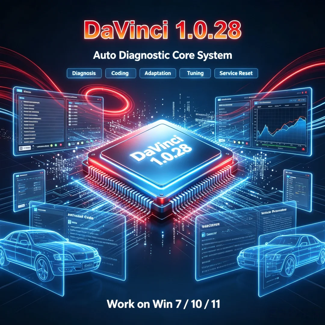 Best Selling Davinci +System Compatible and Powerful + Auto Repair Software Version 1.0.28 PRO with Support for KESS/KTAG