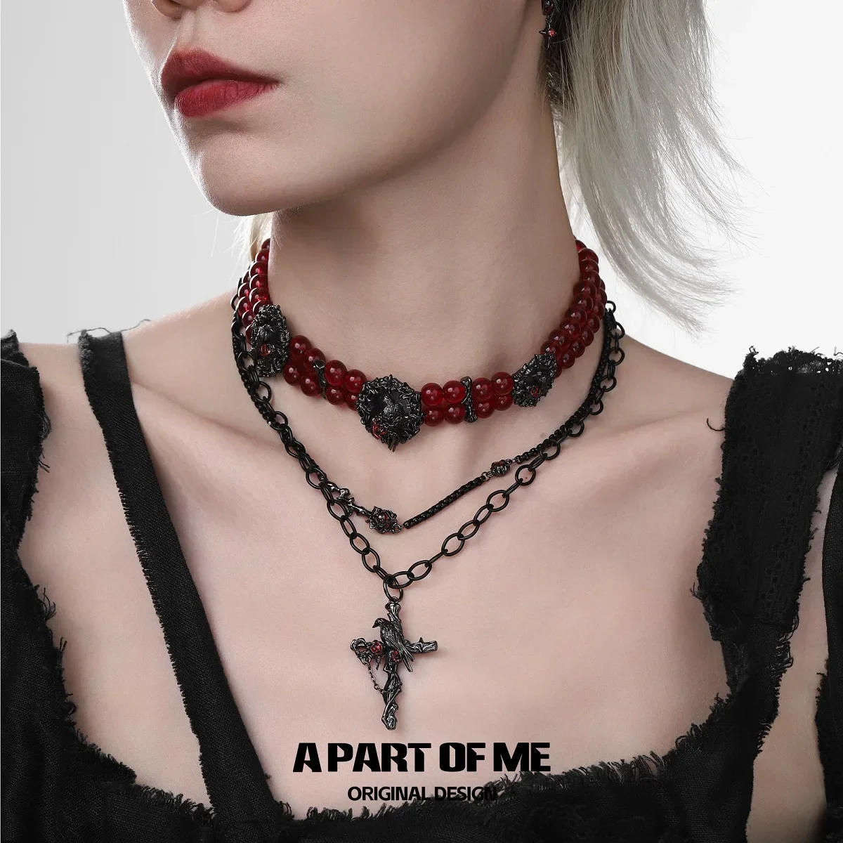 

Anime Love and Deepspace Sylus Cosplay Souvenir Collarbone Chain Necklace Fashion Double-deck Choker Ornament Accessory