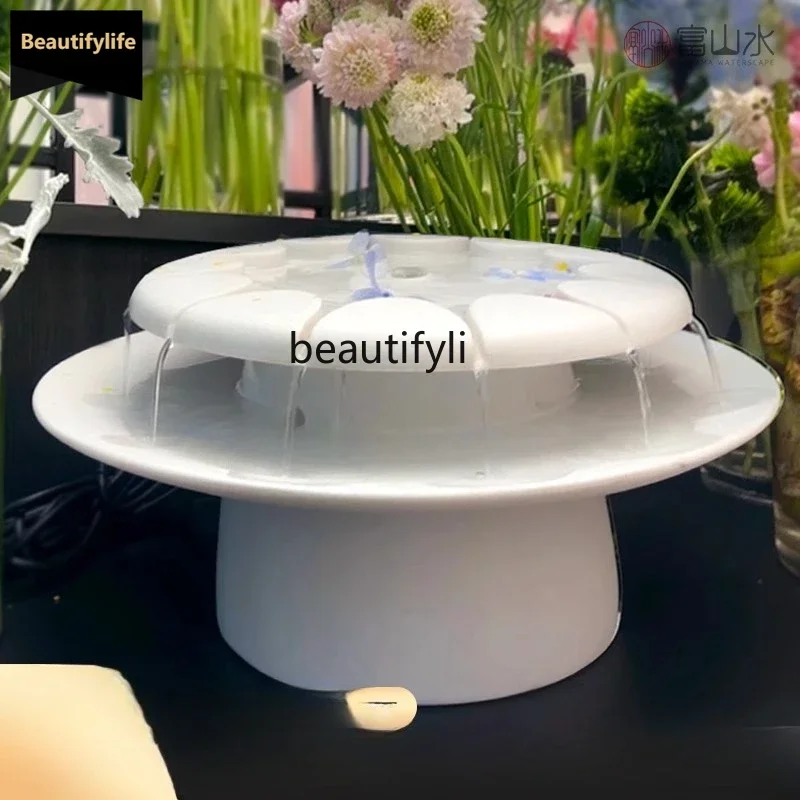 

Creative Zen Fountain Ornament Landscape Water Flow Club Decoration Water Bowl Treasure Basin Desktop