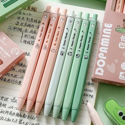 4pcs Dopamine Gel Pens Set Cartoon Capybara Panda Rabbit Cat 0.5mm Ballpoint Black Color Ink for Writing Office School A7750