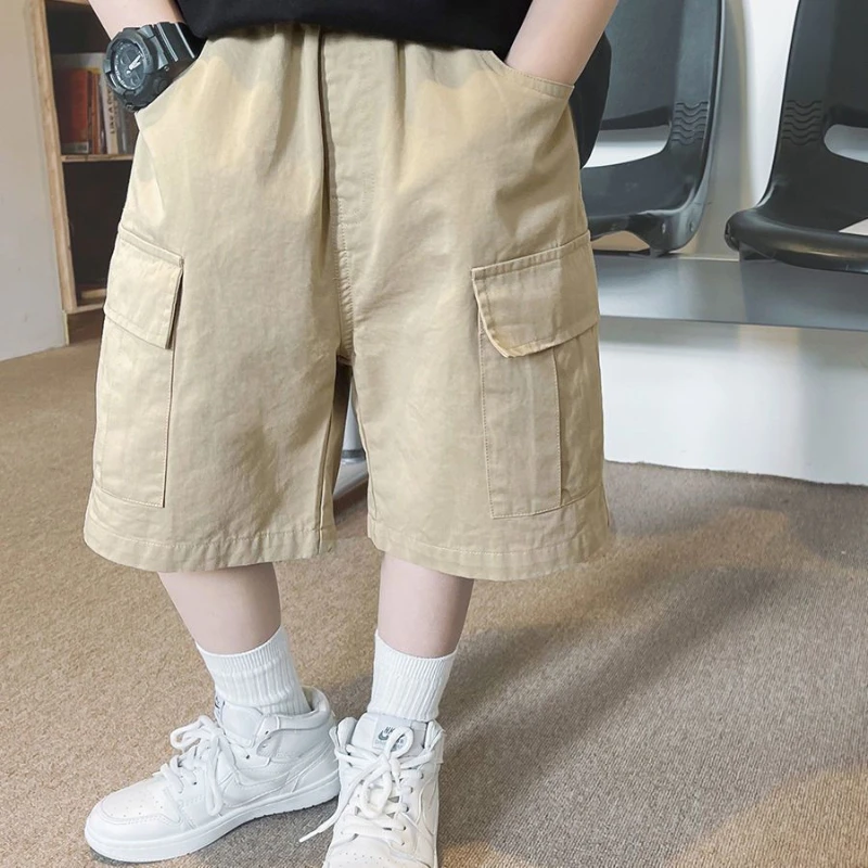 

Boys Summer Casual Shorts 2024 New Wear Overalls Thin Joker Children Loose Casual Boy Shorts