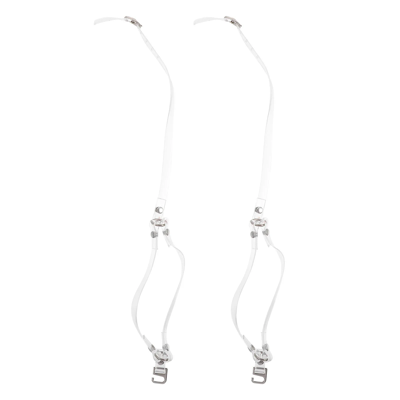 

2 Pairs High Heels Shoelaces Women Anti skid Adjustable Metal Buckle PU Triangle Bundle Shoes Strap Accessories