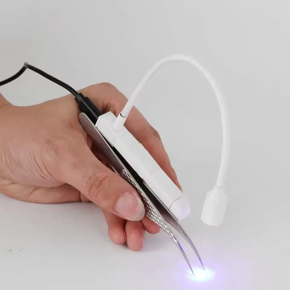 5W UV Lash Tweezer Handheld UV Glue 1S-2S Fast Curing Light Professional UV Lash Grafting For Eyelash Extension Nail Beauty Lamp