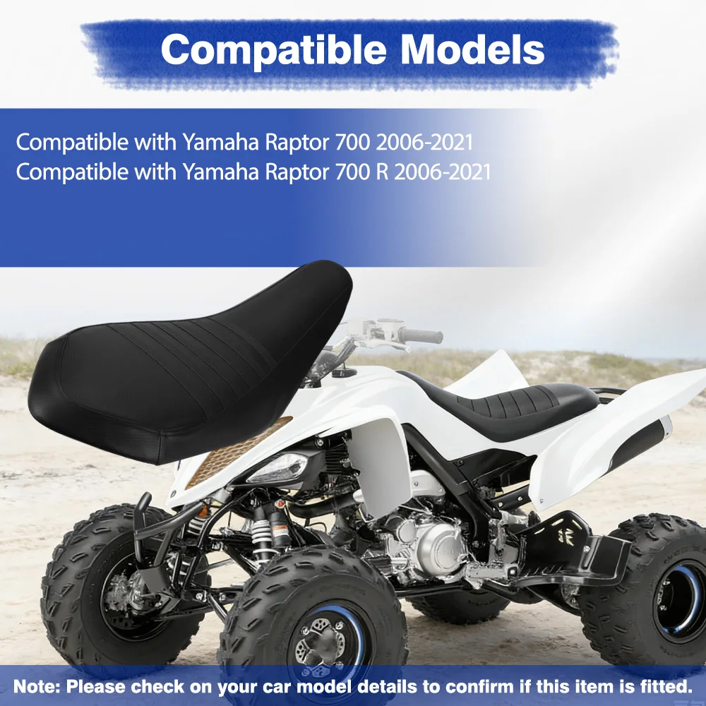 

For Yamaha Raptor 700 R 2006-2021 ATV Seat Cover Leather Waterproof Anti-slip Seat Saddle Cushion Protection Cover Accessories