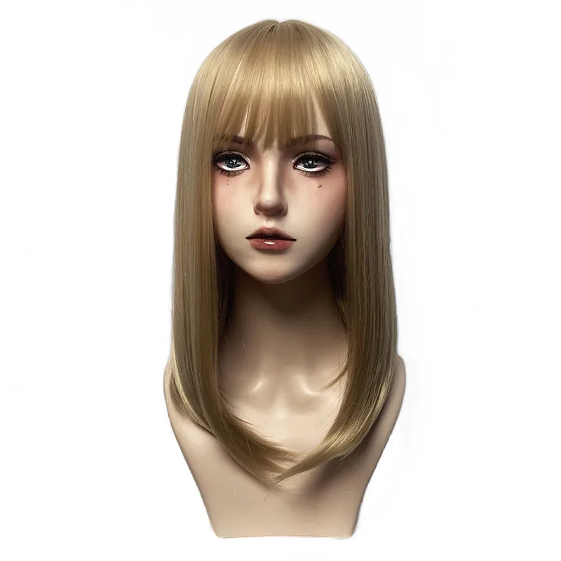 High temperature fiber wig, various color designs, simple women's breathable hair cover, graduation gift
