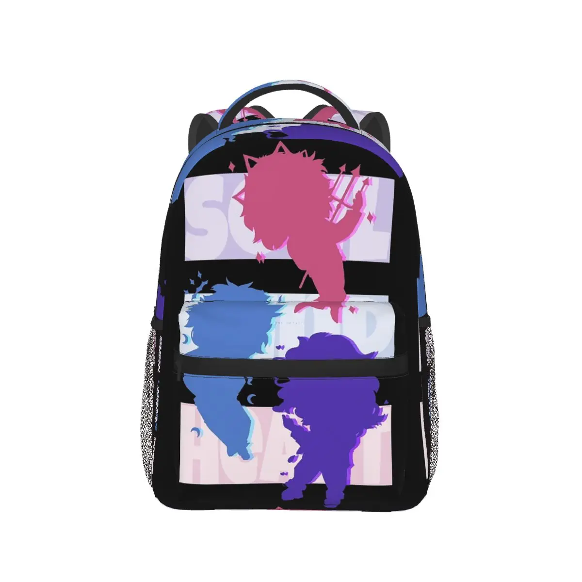 Chonny-Jash Silhuetas Mochilas para Meninos e Meninas, Estudantes Mochilas Escolares, Mochila de Viagem dos Desenhos Animados, Bolsa de Ombro, Grande Capacidade, Bookbag