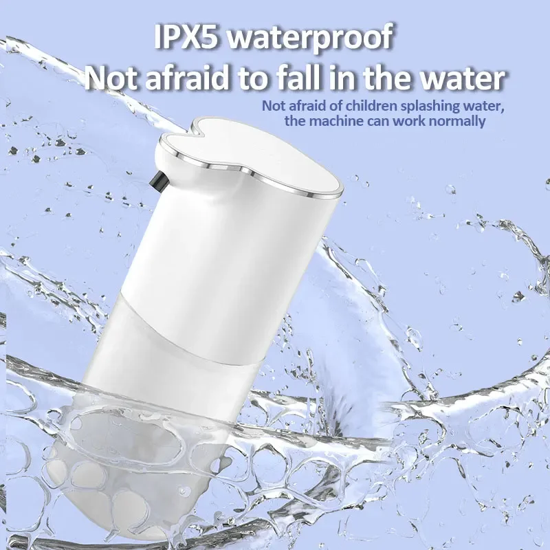 Автоматический дозатор мыла без выключения, дозатор пенного мыла, 400 мл, USB перезаряжаемый электрический 4-уровневый регулируемый дозатор пенного мыла