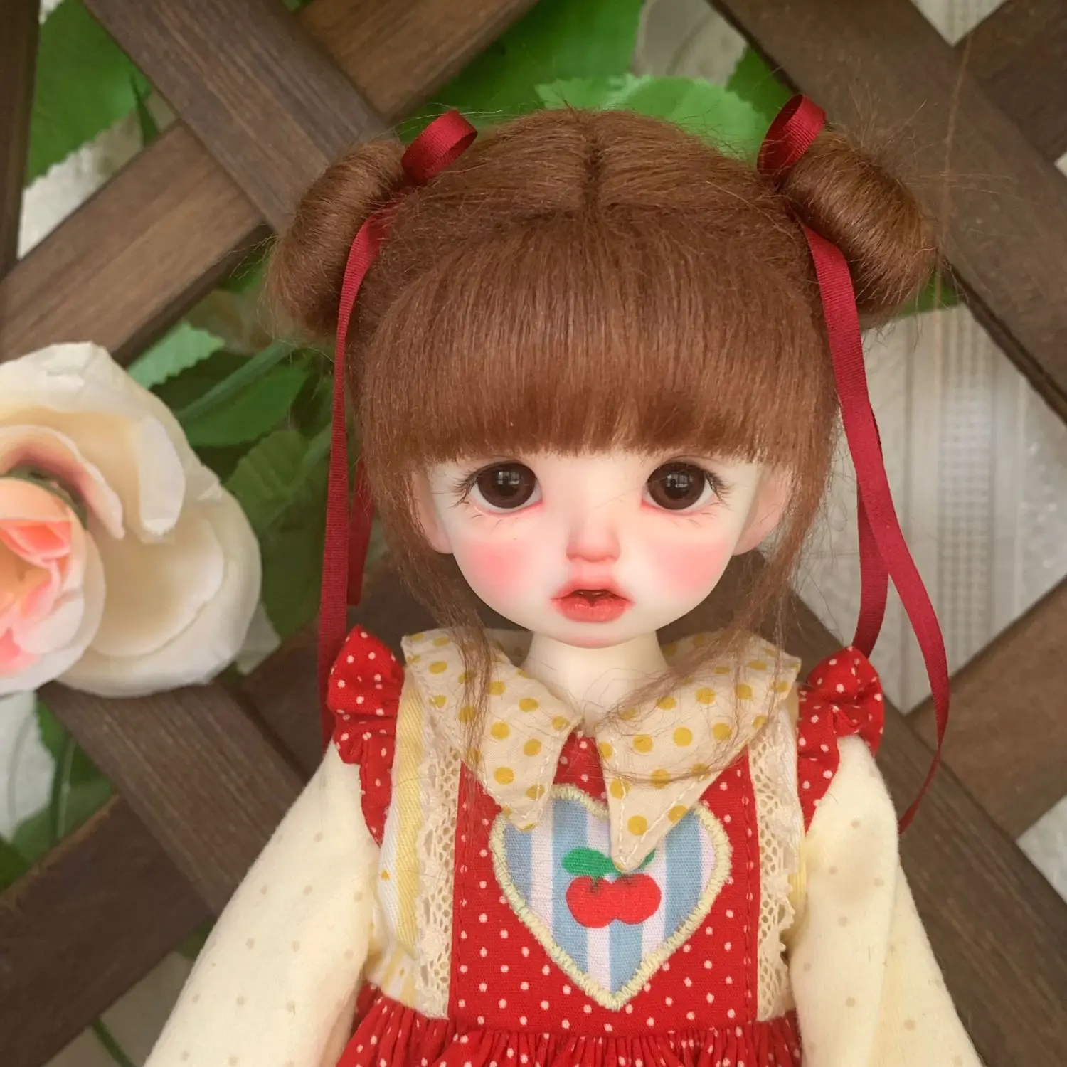 

Новый парик для куклы 1/6 1/4 1/8 Bjd Ob11, волосы для куклы «сделай сам», игрушки для девочек, наряд, подарок на день рождения, модные аксессуары для кукол, без куклы