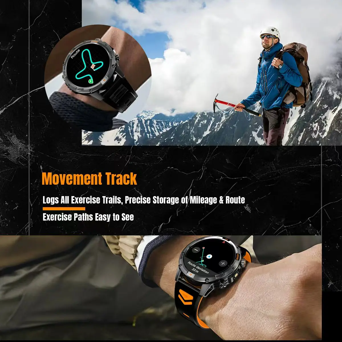 2026 New 1.46 Inch HD Screen SWIM IP68 Waterproof Sport BT CalI SmartWatch Built-in Dual-band GPS Compass classic SmartWatch Hot