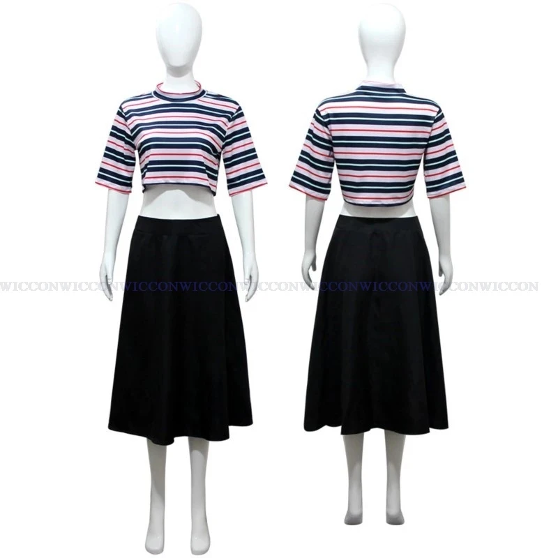 ⭕️⭐️⭕️Anime Killing Stalking Yoon Bum Cosplay Costume Yoonbum Black Brown Yoon Bum Wig Women T-shirt Skirt Halloween Carni⭐️⭕️⭐️ - view 5