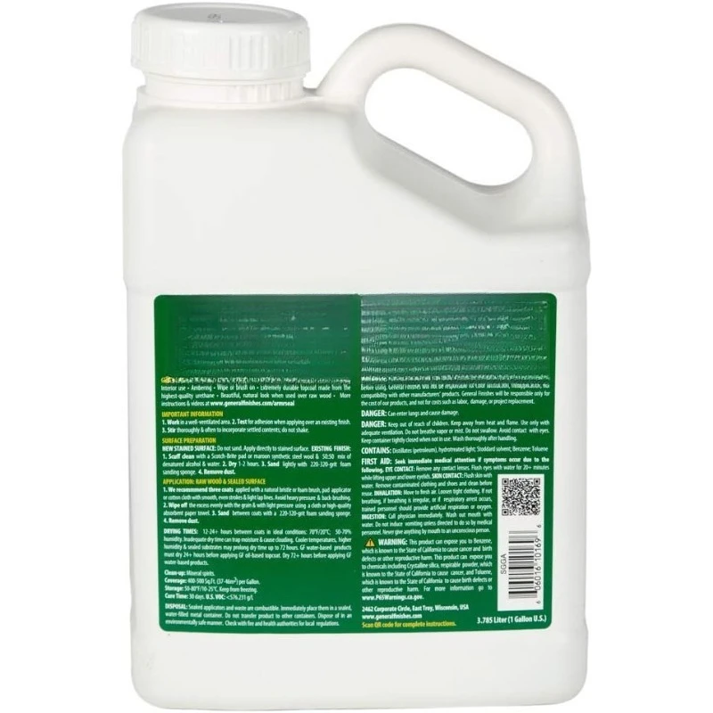 

General Finishes Arm-R-Seal Oil Based Topcoat, 1 Gallon, Semi-Gloss