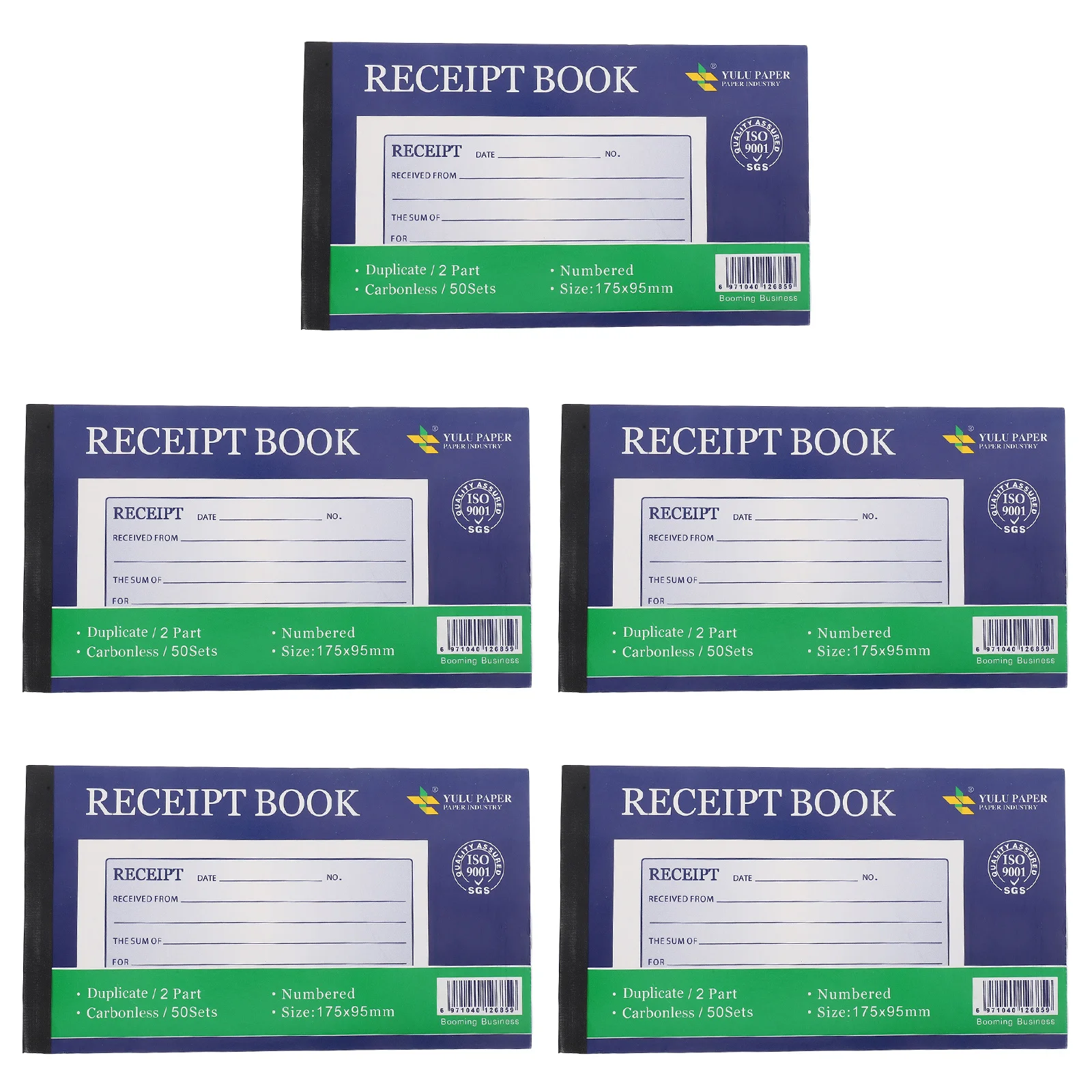 5 قطعة الإيصالات الإنجليزية 2-Part أشكال الفاتورة لطلب الأعمال الصغيرة سجل الوسادة مطعم التجزئة النقدية كتاب مكتب الأعمال الأشياء