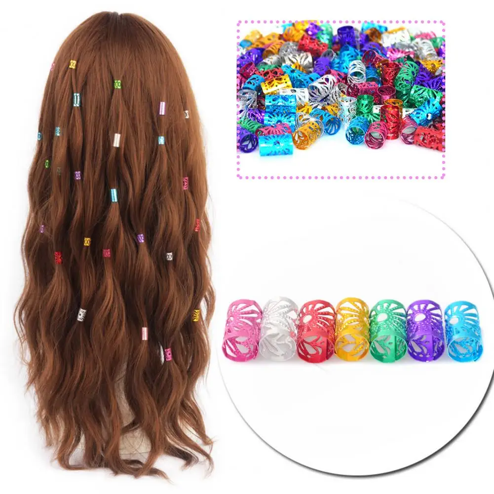 Delicate Haar Angst Vlechten Ronde Dreadlocks Kralen Glitter Haar Vlecht Kralen Dreads Decoratie Hangers Slijtvast