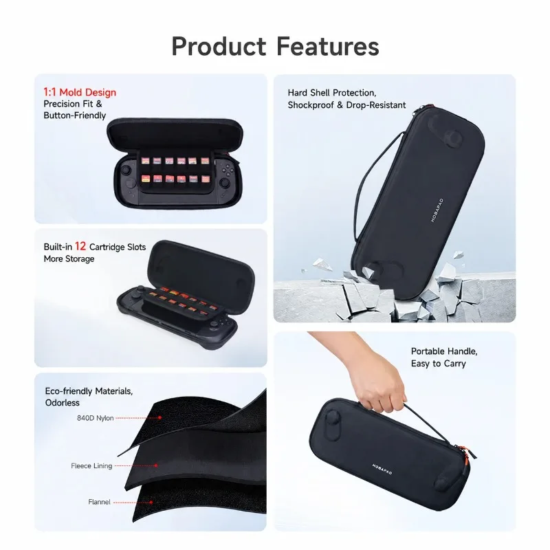 MOBAPAD H12 Gemini 3 Game Controller Storage Bag Portable Handheld Hard Case Protection Anti-fall Multifunctional Protection Box