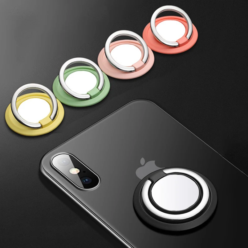 Luxury Universal Magnetic Finger Ring Holder Rotatable Mobile Phone Stand Grip Back Sticker Bracket Compatible All Mobile Phones