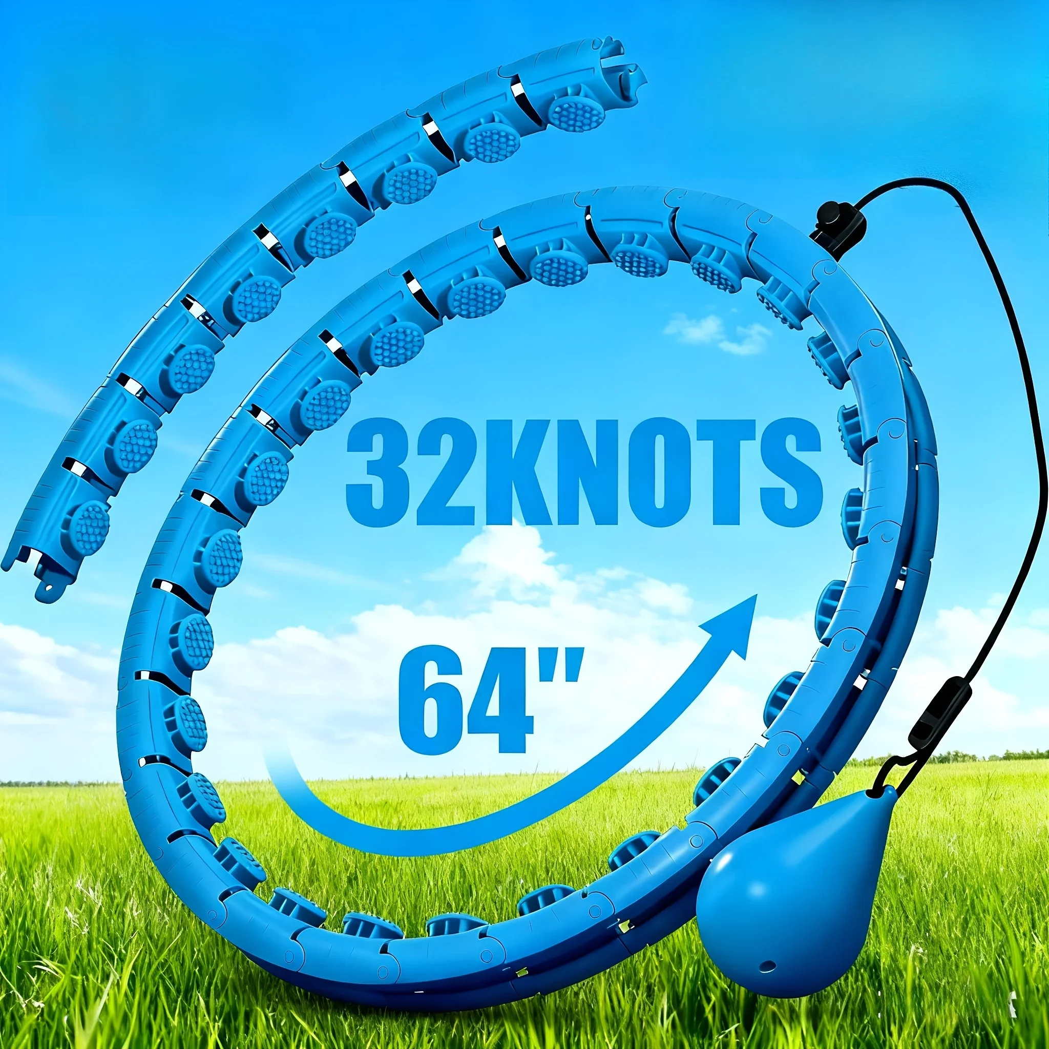 موديل جديد 2025 بحلقة لا نهائية مقاس 63 بوصة/160 سم، مناسبة لفقدان الوزن للبالغين، مقاس كبير جدًا، مع سلاسل قابلة للفصل 30-32 و #3