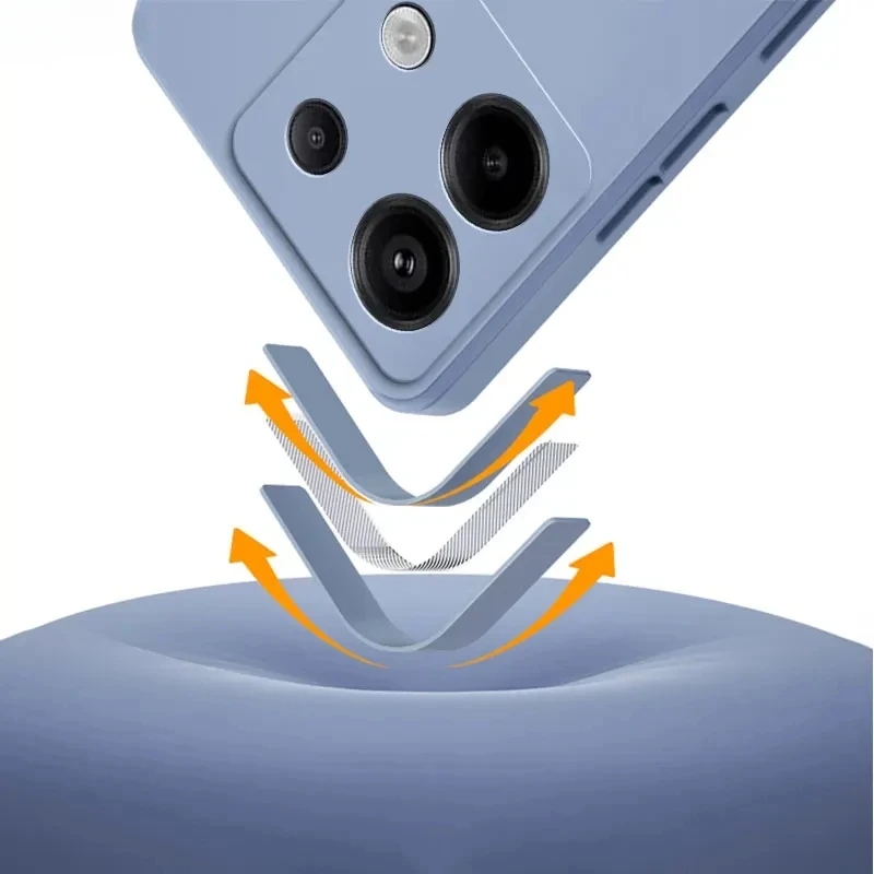 Square Liquid Silicone Case for Xiaomi Redmi Note 13 Pro 5g Full Protection Soft Phone Cover Note 13Pro POCO X6 Fundas