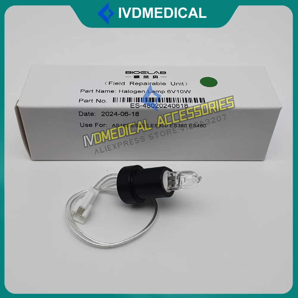 Halogen lamp for BIOELAB AS120 AS160 AS280 AS380 AS480 AS600 AS800 Biochemical Analysis Bioelab AS280 6V10W Lamp