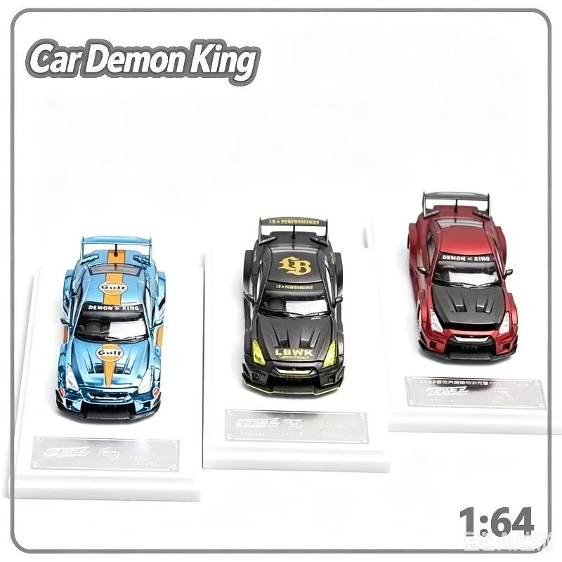 

Car Demon King 1:64 LBWK Nissan GTR-R35, exhibition limited edition, die cast alloy car model, adult collectible ornament.