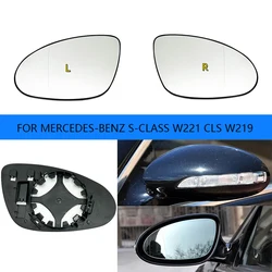 Car wide angle heated mirror glass for Mercedes-Benz S-Class W221 2005-2009 CLS W219 2004-2007 OEM:A2218100121 / A2218100221
